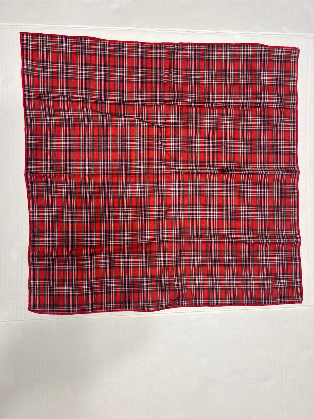 Red Plaid Cotton placements - Classic Tartan Check